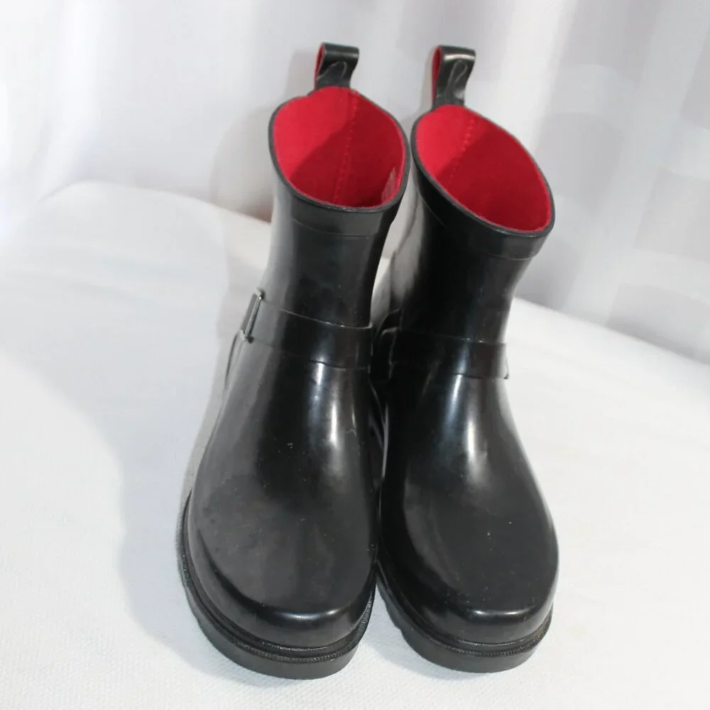Capelli Black Rain Boots Never Worn Size 6